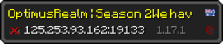 Userbar 320x64 in Minecraft-Stil für den Server 125.253.93.162:19133