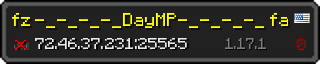 Userbar 320x64 in Minecraft-Stil für den Server 72.46.37.231:25565