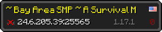 Userbar 320x64 in Minecraft-Stil für den Server 24.6.205.39:25565