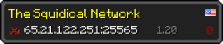 Userbar 320x64 in Minecraft-Stil für den Server 65.21.122.251:25565