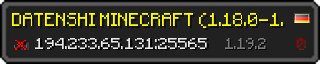 Userbar 320x64 in minecraft style for 194.233.65.131:25565