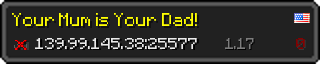 Userbar 320x64 in Minecraft-Stil für den Server 139.99.145.38:25577