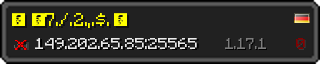 Userbar 320x64 in minecraft style for 149.202.65.85:25565