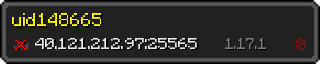 Userbar 320x64 in Minecraft-Stil für den Server 40.121.212.97:25565