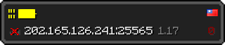 Userbar 320x64 in minecraft style for 202.165.126.241:25565