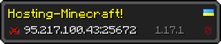 Userbar 320x64 in Minecraft-Stil für den Server 95.217.100.43:25672