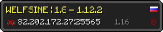 Userbar 320x64 in minecraft style for 82.202.172.27:25565