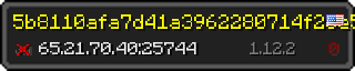Userbar 320x64 in minecraft style for 65.21.70.40:25744