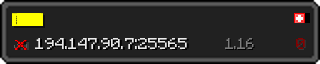 Userbar 320x64 in minecraft style for 194.147.90.7:25565