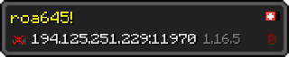 Userbar 320x64 in Minecraft-Stil für den Server 194.125.251.229:11970