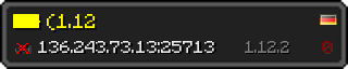 Userbar 320x64 in minecraft style for 136.243.73.13:25713