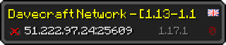 Userbar 320x64 in Minecraft-Stil für den Server 51.222.97.24:25609