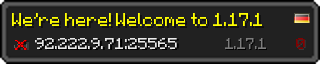 Userbar 320x64 in Minecraft-Stil für den Server 92.222.9.71:25565