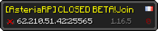 Userbar 320x64 in minecraft style for 62.210.51.42:25565