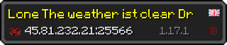 Userbar 320x64 in Minecraft-Stil für den Server 45.81.232.21:25566