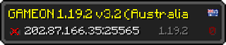 Userbar 320x64 in minecraft style for 202.87.166.35:25565