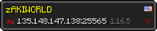 Userbar 320x64 in Minecraft-Stil für den Server 135.148.147.138:25565