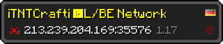 Userbar 320x64 in Minecraft-Stil für den Server 213.239.204.169:35576