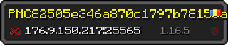 Userbar 320x64 in Minecraft-Stil für den Server 176.9.150.217:25565