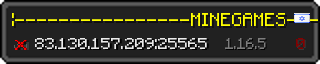 Userbar 320x64 in Minecraft-Stil für den Server 83.130.157.209:25565