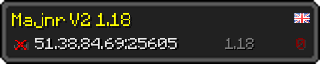 Userbar 320x64 in Minecraft-Stil für den Server 51.38.84.69:25605