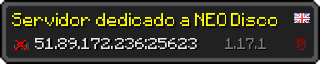 Userbar 320x64 in Minecraft-Stil für den Server 51.89.172.236:25623