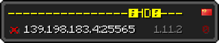 Userbar 320x64 in Minecraft-Stil für den Server 139.198.183.4:25565