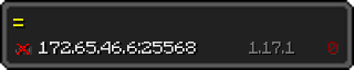 Userbar 320x64 in minecraft style for 172.65.46.6:25568