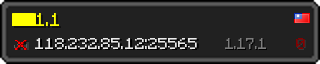 Userbar 320x64 in Minecraft-Stil für den Server 118.232.85.12:25565