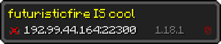 Userbar 320x64 in minecraft style for 192.99.44.164:22300