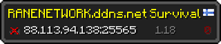 Userbar 320x64 in minecraft style for 88.113.94.138:25565