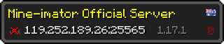 Userbar 320x64 in Minecraft-Stil für den Server 119.252.189.26:25565