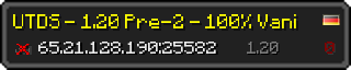 Userbar 320x64 in Minecraft-Stil für den Server 65.21.128.190:25582