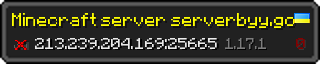 Userbar 320x64 in minecraft style for 213.239.204.169:25665