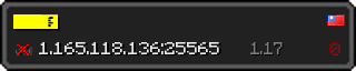 Userbar 320x64 in Minecraft-Stil für den Server 1.165.118.136:25565