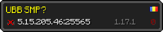 Userbar 320x64 in minecraft style for 5.15.205.46:25565