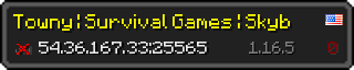 Userbar 320x64 in minecraft style for 54.36.167.33:25565