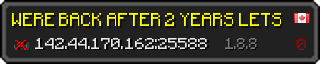 Userbar 320x64 in Minecraft-Stil für den Server 142.44.170.162:25588