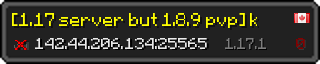 Userbar 320x64 in Minecraft-Stil für den Server 142.44.206.134:25565