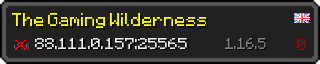 Userbar 320x64 in Minecraft-Stil für den Server 88.111.0.157:25565