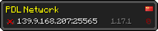 Userbar 320x64 in minecraft style for 139.9.168.207:25565