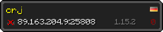 Userbar 320x64 in minecraft style for 89.163.204.9:25808
