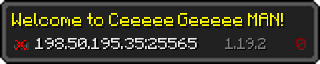 Userbar 320x64 in minecraft style for 198.50.195.35:25565