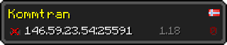 Userbar 320x64 in Minecraft-Stil für den Server 146.59.23.54:25591