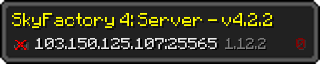 Userbar 320x64 in minecraft style for 103.150.125.107:25565