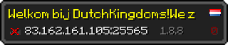 Userbar 320x64 in Minecraft-Stil für den Server 83.162.161.105:25565