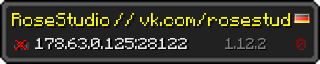 Userbar 320x64 in Minecraft-Stil für den Server 178.63.0.125:28122