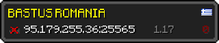 Userbar 320x64 in minecraft style for 95.179.255.36:25565