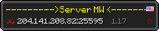 Userbar 320x64 in minecraft style for 204.141.208.82:25595