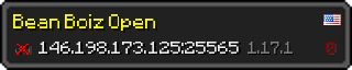 Userbar 320x64 in minecraft style for 146.198.173.125:25565